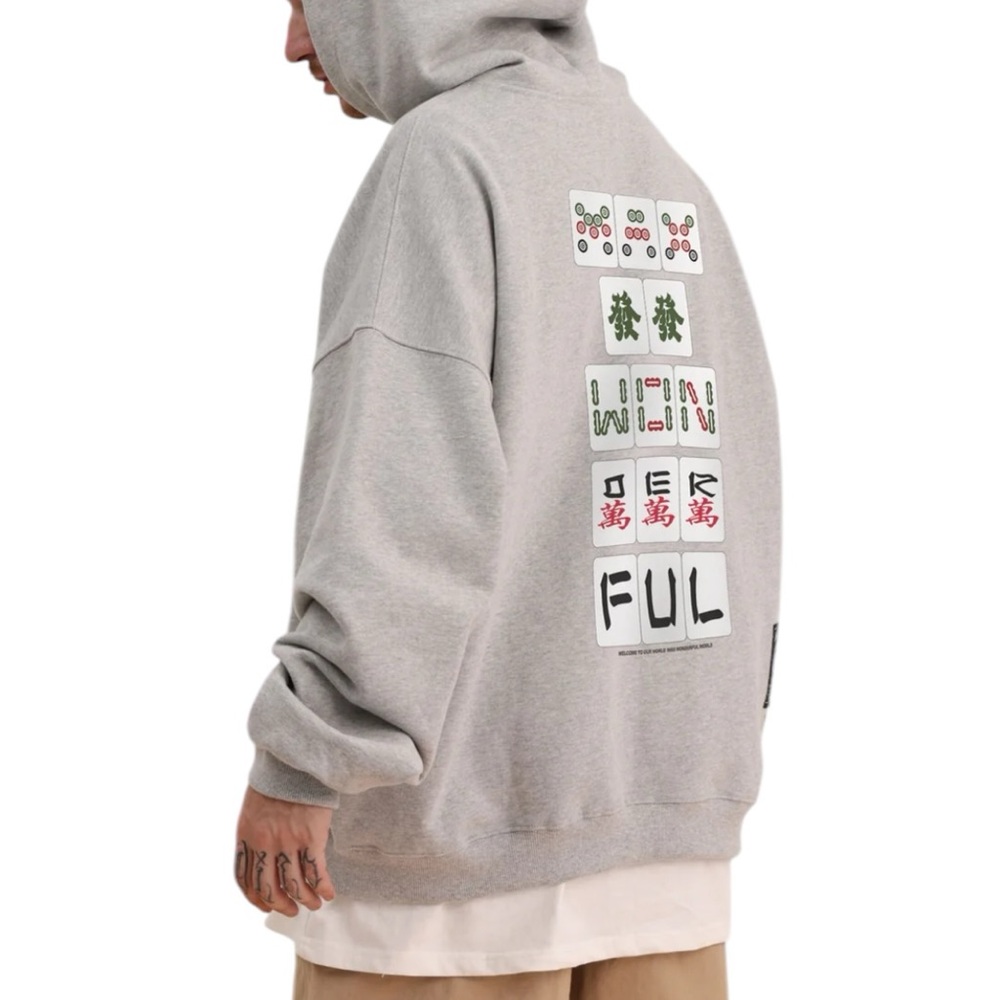 Gray Hoodie with Graphic Print